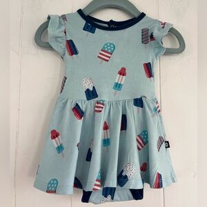 Kyte Baby Retired POPSICLE Short-Sleeve Bodysuit Twirl Dress Size 3-6 Months